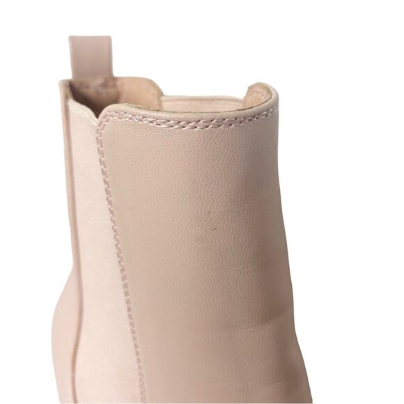 Altar'd State Size 7.5 Faux Leather Heeled Booties Slip On Blush Pink - Picture 8 of 9